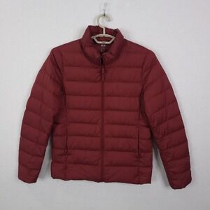 Uniqlo Ultra Light Down Puffer Jacket Wine Red Maroon Mens Size M